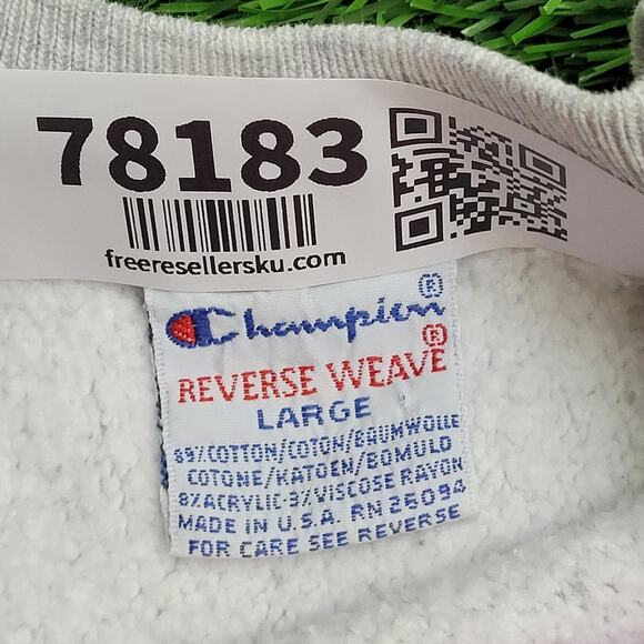 Vintage Champion Reverse-Weave Sweatshirt M/L 20x24 Crop USA - Picture 7 of 12